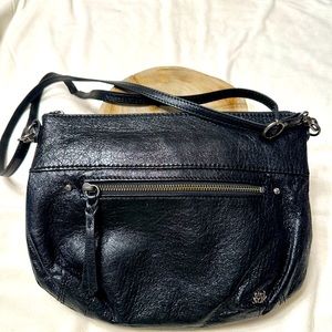 THE SAK Black Onyx Oleta Convertible Leather Crossbody Bag